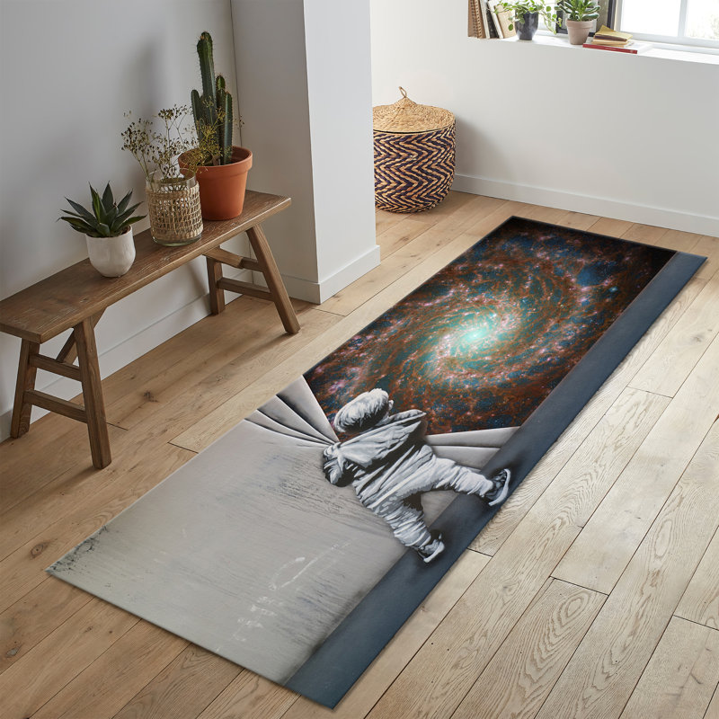 Exquisite Printed Rug Featuring Intricate Geometric Design Offering a Touch of Elegance and Rich Texture to Enhance Your Home Decor With Pile Soft Comfort