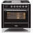 ILVE Majestic II Series 36 inch Dual Fuel Range with 6 Sealed Burners (Glass Door)-48345153-48345136