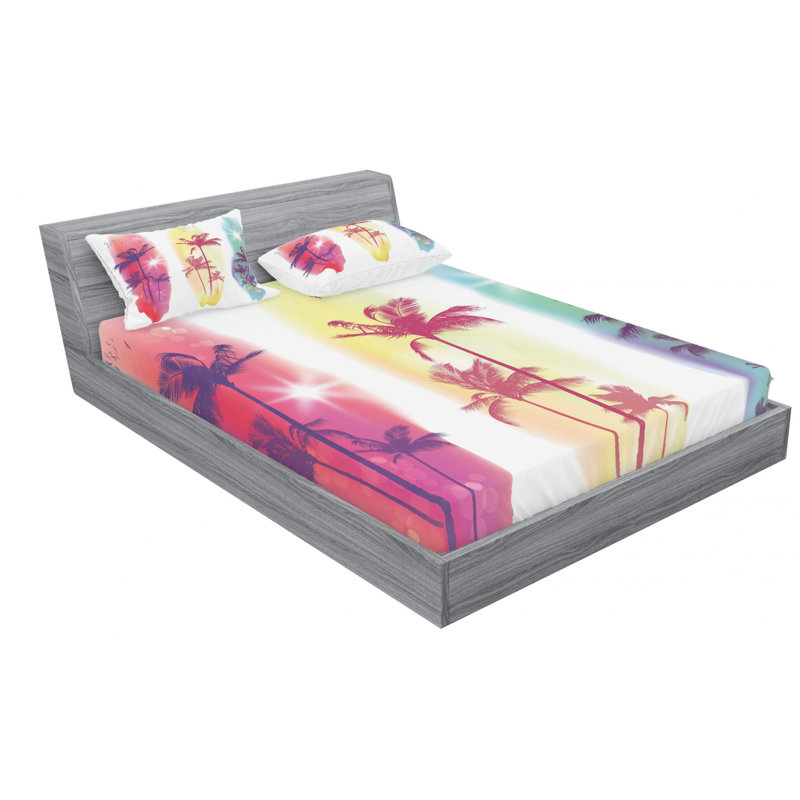 Microfiber Sheet Set, Queen Sheet Set with Fitted Sheet