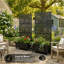 Metal Indoor/Outdoor Privacy Screen with Plant Pot - Leaf-136310259