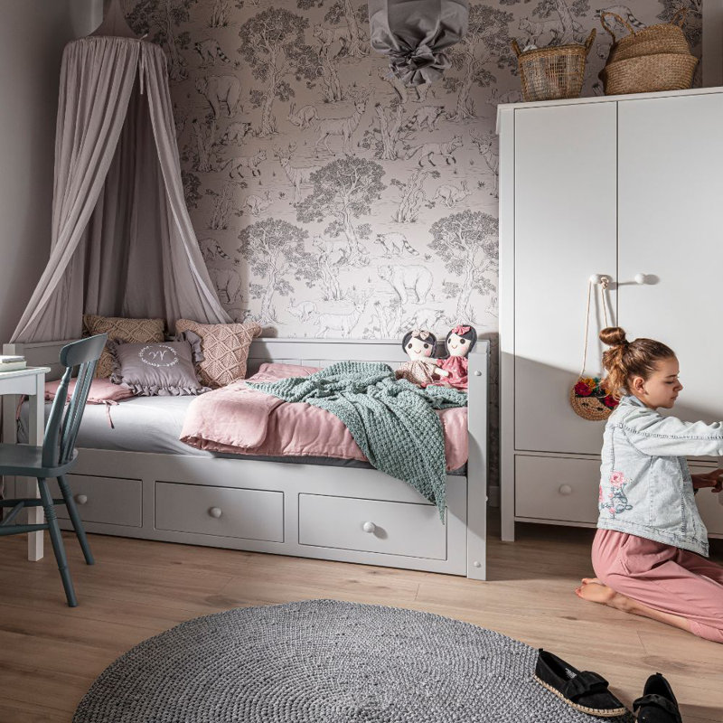 Somerton Solid Wood Daybed, Grey