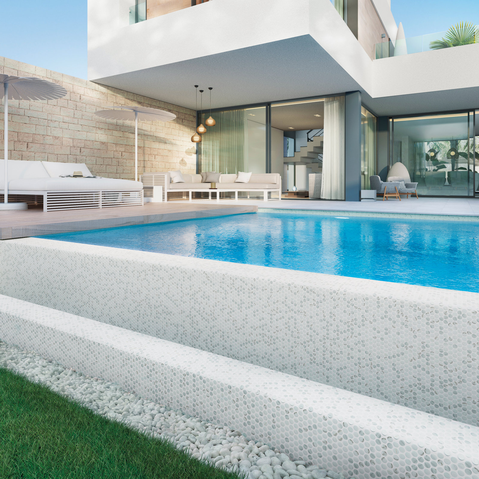 Onix 1" x 1" Glass Mosaic Tile