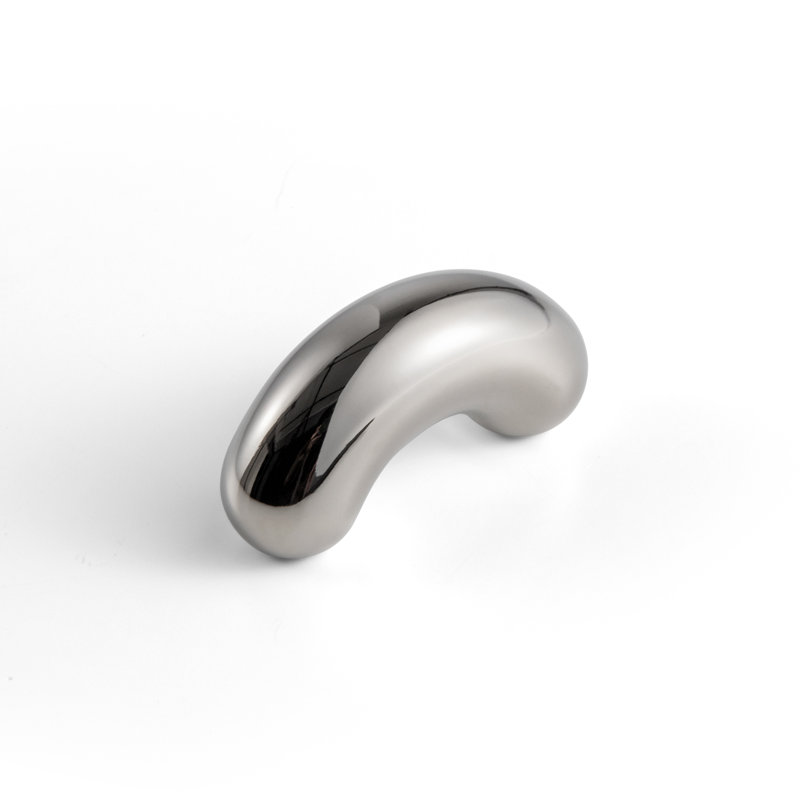 1.26'' Inch Hole Center Solid Brass Double-Layer Titanium Silver Plating Knob