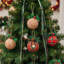 8cm Fabric Trees & Wreaths Ball Ornament