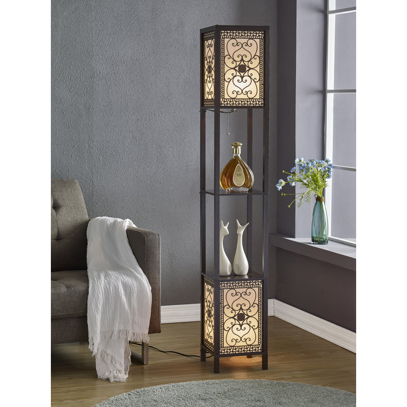 Lampe sur pied colonne 64 ", Espresso