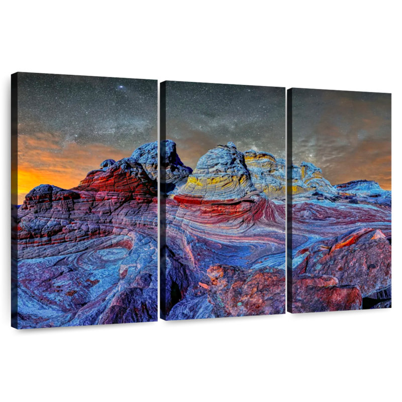 Alvord, crépuscule profond, poche blanche, Arizona, H 42 po x l 65 po