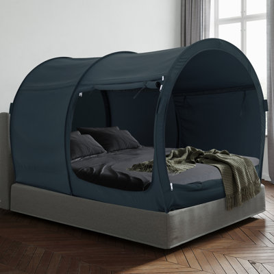 Bed Tent Bed Canopy Sleep Tent Dream Tent - Pop Up Privacy Sleeping Tent for Indoor Use, Light Reducing & Breathable Cottage Design, Portable Frame with Mesh Windows,Twin-Queen