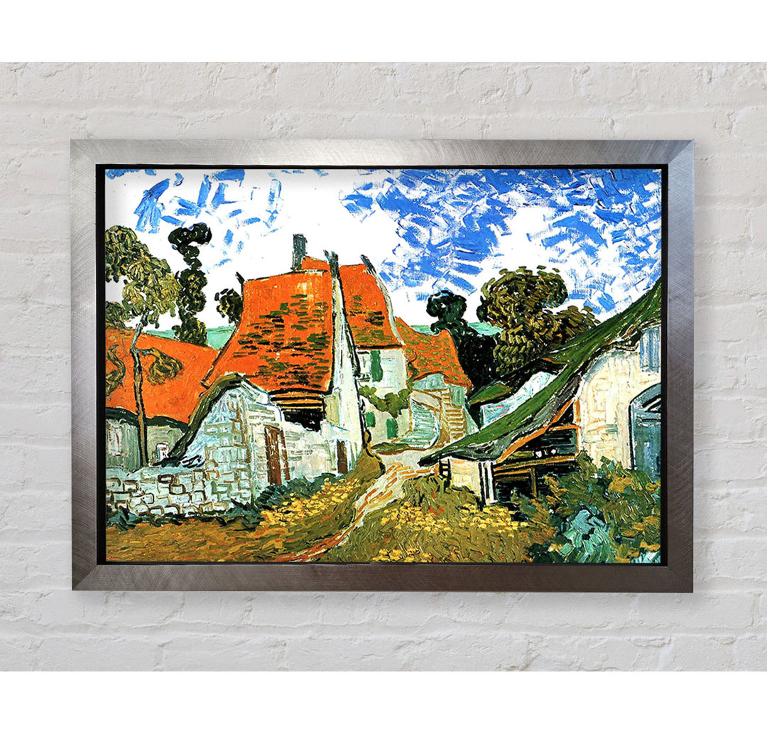 Van Gogh Häuser in Auvers - Einzelner Bilderrahmen Kunstdrucke