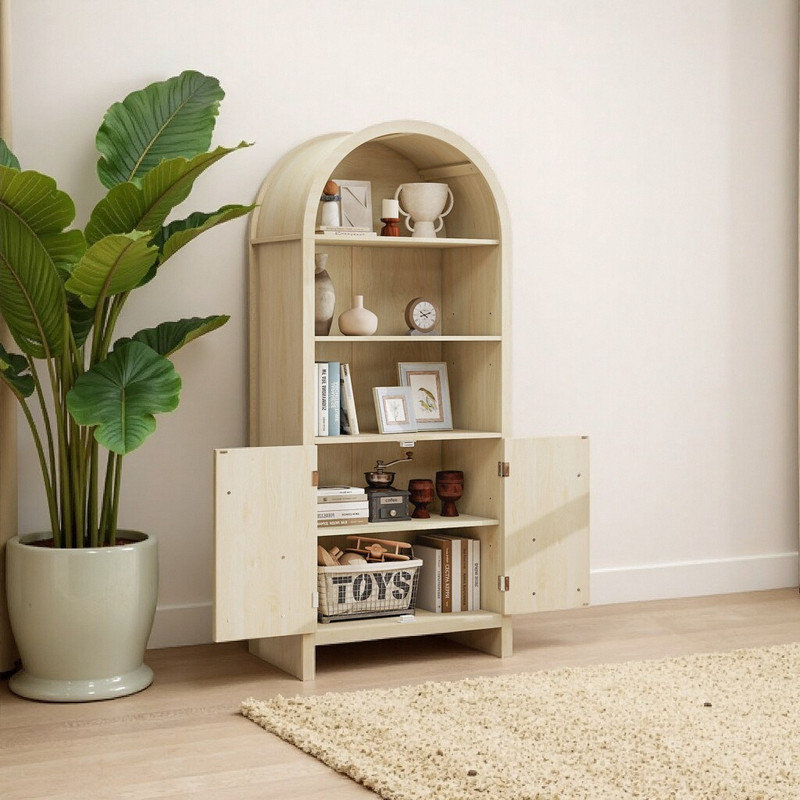 Rangement arqué pour salle à manger de 48,8 po avec tablettes réglables