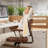 Modern Suede Task Chair With Padded Arms, Adjustable Home Office Desk Chair, Executive Swivel Chair With Wheels-1429392310