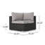 Ensemble de conversation modulaire en rotin 7 pièces avec coussins Minisci-123396169