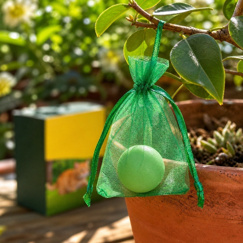 Boules anti-chat, menthe, 10 pièces, vert
