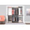 Modular Storage 69" W - 91" W Closet System with Doors