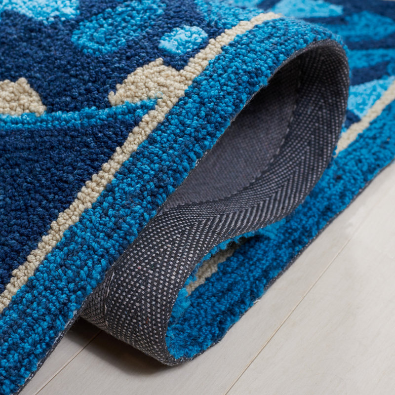 Tapis intérieur / extérieur bleu Carvalho, Rectangle 5 pi x 7 pi