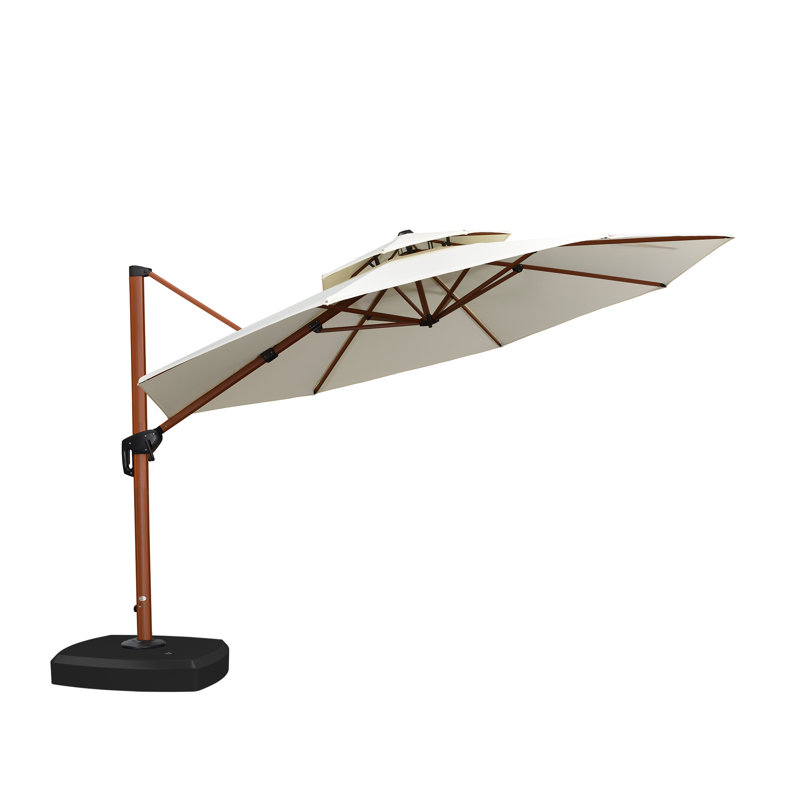 Parasol en porte-à-faux 144 po, Crème, crème