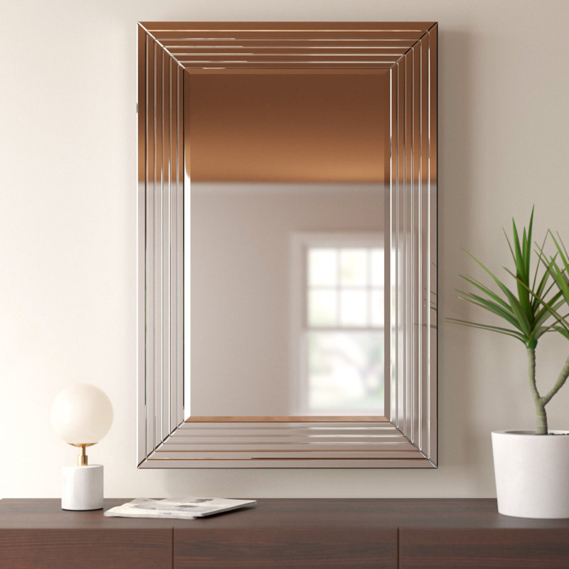Lenox Rectangular Beveled Wood Mirror 27" x 47"