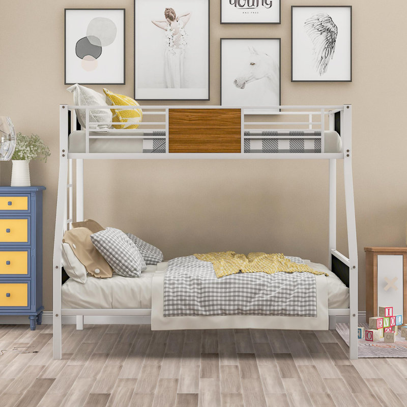 Mcgrath Standard Bunk Bed by Mason & Marbles, White, Twin Over Full