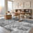 Modern Area Rug Abstract Washable Rugs with Non-Slip Backing for Living Room Bedroom-Gray-37871134