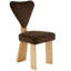 Chaise d'appoint à dossier en velours Perci