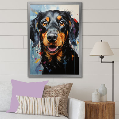 Dachshund Delight III sur impression sur toile