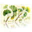 «Ginkgo Leaf», impression botanique sur toile, style Illustration scientifique rétro (ensemble de 3)-2072947876