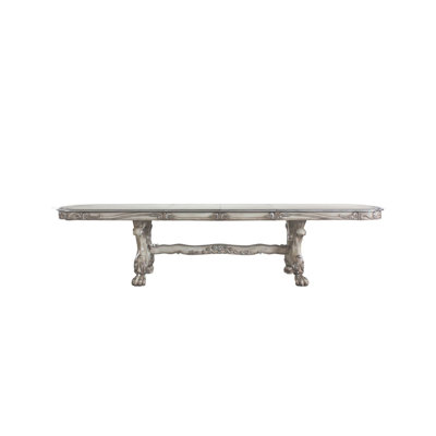 Table de salle à manger Karynn (L 136 po), blanc os rétro 68170