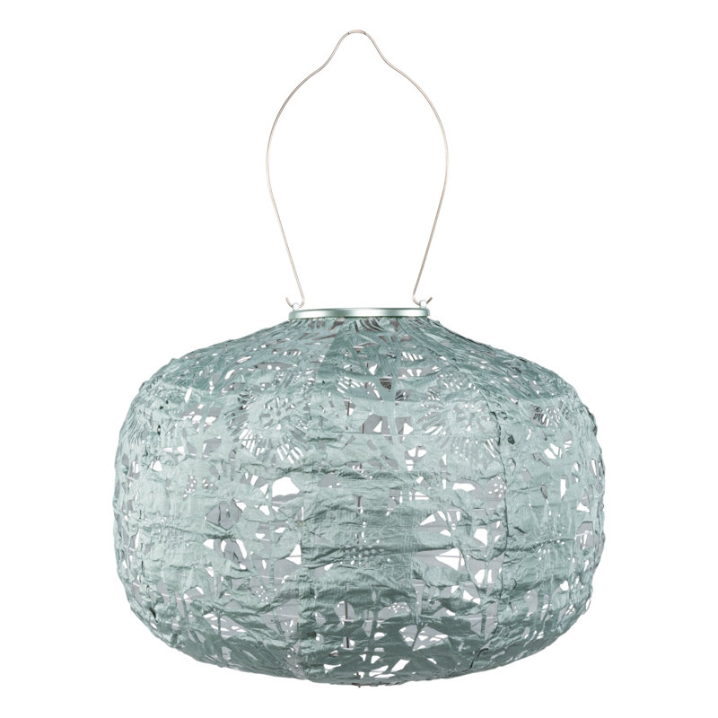 Sage and Coral Solar Powered Outdoor Lanterns with LED Lights