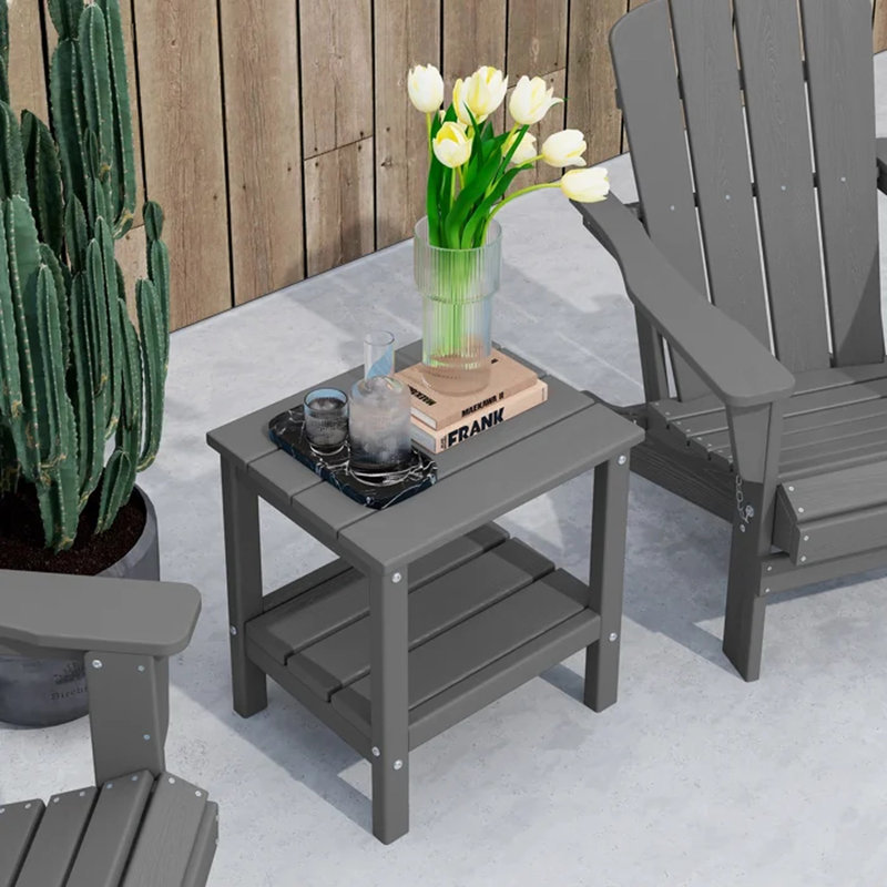 Delman Scratch Resistant Side Table, Gray