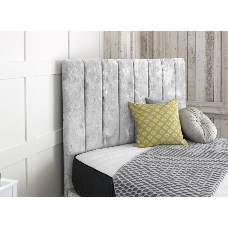 Armiead Upholstered Headboard, Small Single (2'6), Silver