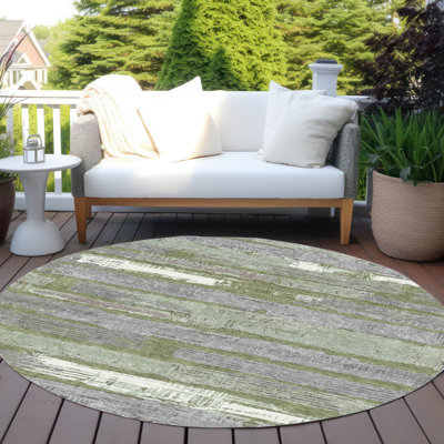 Tapis intérieur / extérieur vert Aelaris
