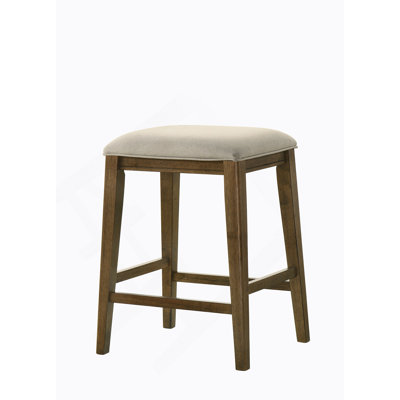 Tabouret à hauteur de comptoir 17 po en noyer avec siège rembourré Sasha