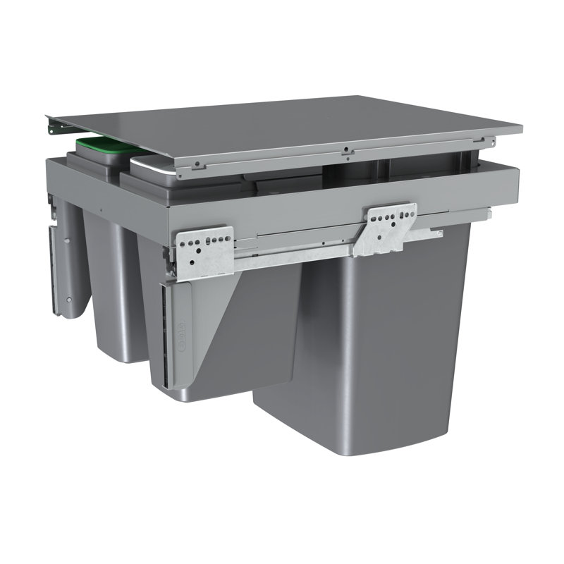 Poubelle rétractable en acier Rev-A-Shelf, H 18,81 po x l 16,22 po x P 21,65 po, 4