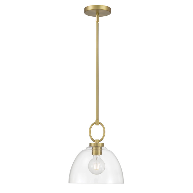 Luminaire suspendu 1 lumière Velto, Laiton rétro