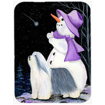 Niam avec planche à découper en verre Beared Collie