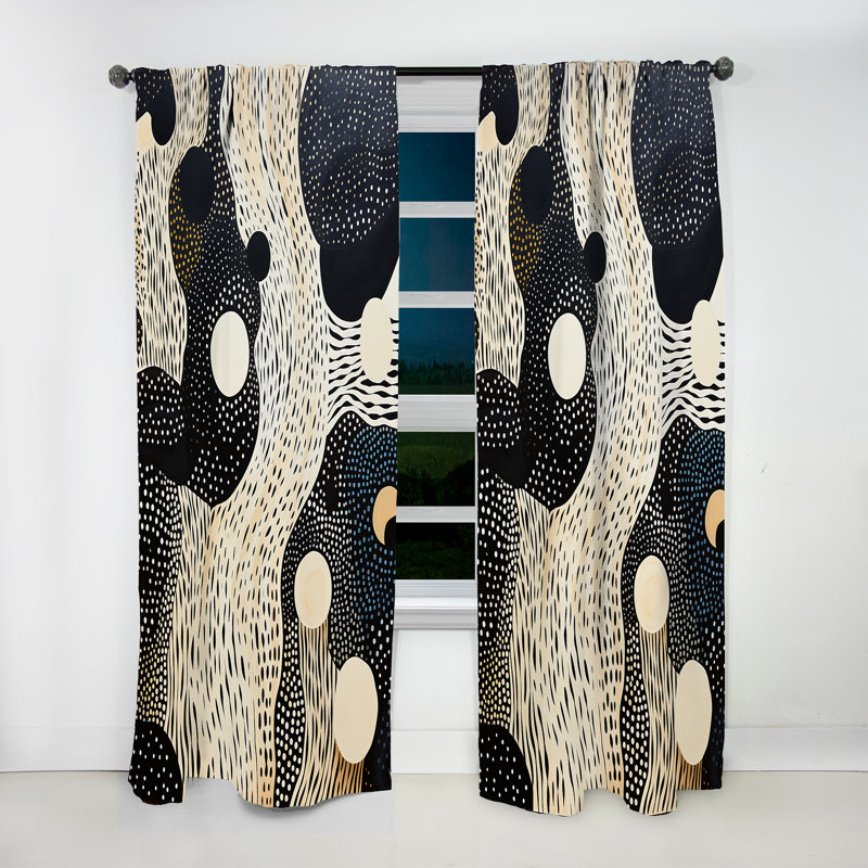 Eira - Rideau obscurcissant à motif animalier corail - 1 panneau, L 52 po x L 63 po