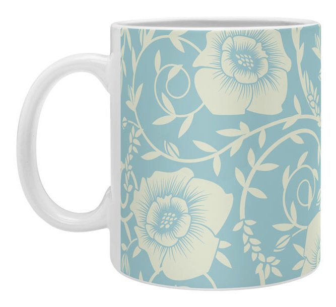 Grande tasse à café floral matin
