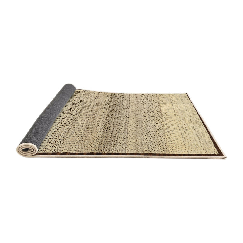 Tapis beige/brun contemporain, Rond 6 pi