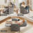 Power Recliner Chair for Adults with Heat & Massage - Electric Reclining Sofa with Remote Control, 3 Side Pockets, 180° Lay Flat Sleeper for Living Room Home Theater-1980055626
