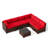 Treyshun Wicker Reversible Patio Seating Group with Cushions-728881870-676687682