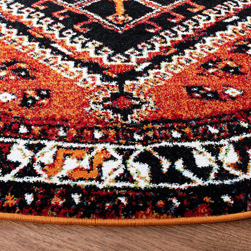 Daemyn Performance Oriental Rug, Round 6'7"