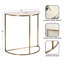 Console en marbre et métal demi-cercle-593048897