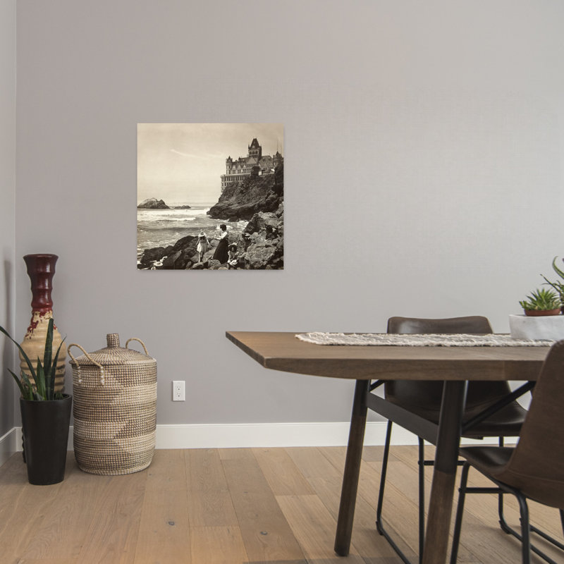 Cliff House II, art architectural rétro, H 24 po x l 24 po