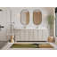 Meuble-lavabo double 84 po avec comptoir en quartz Chicago