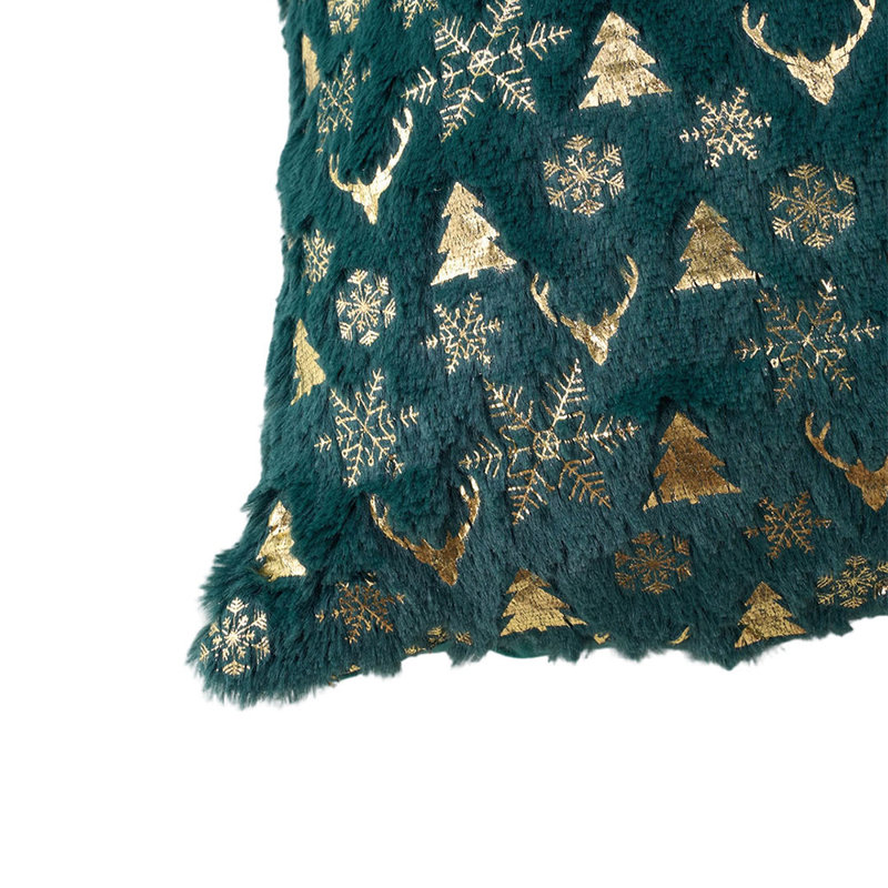 Backrest Cushion, Green/White Christmas 2