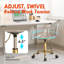 Fauteuil de bureau transparent en acrylique transparent, chaises de bureau pivotantes modernes avec roulettes et accoudoirs Fauteuil roulant pivotant pour bureau, maison, doré-1175248425