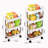 Utility Rolling Storage Cart Trolley with Lockable Wheels Large Capacity Multiple Layers Design