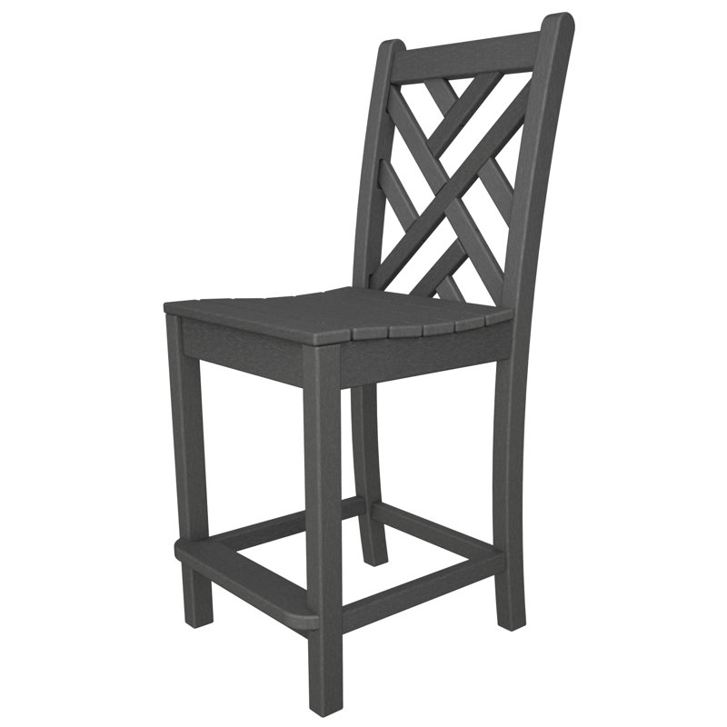 Chaise de comptoir Lakeside POLYWOOD Chippendale, Gris ardoise