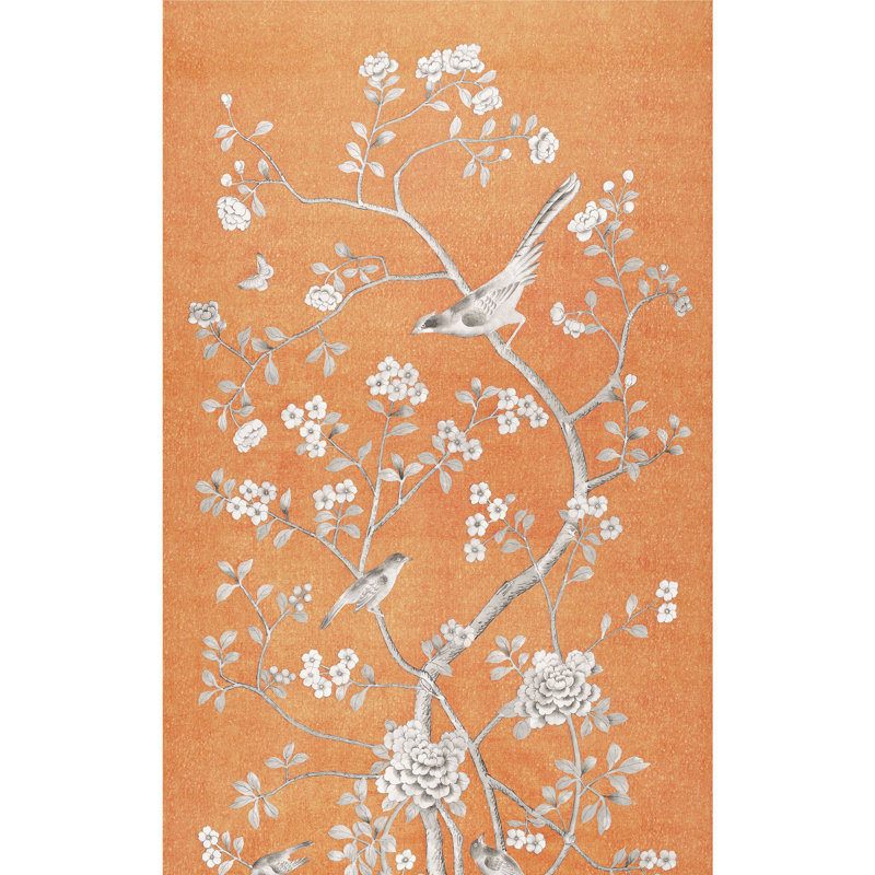 Tissu chinois Schumacher x Mary McDonald, Mandarine