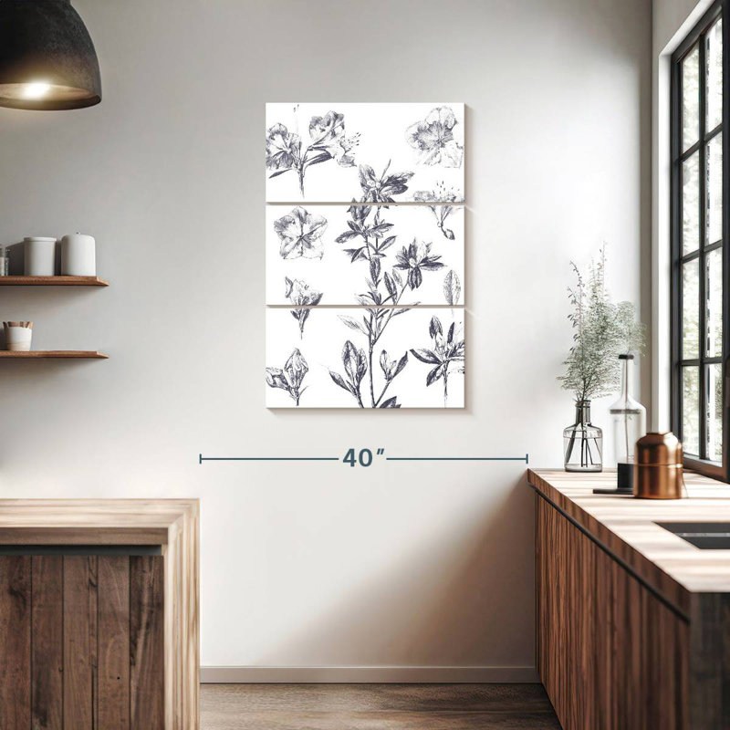 Lithograph Florals I Blue