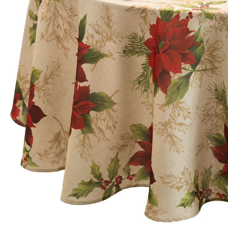 Nappe de Noël ovale 60 po x 84 po Holbrooke